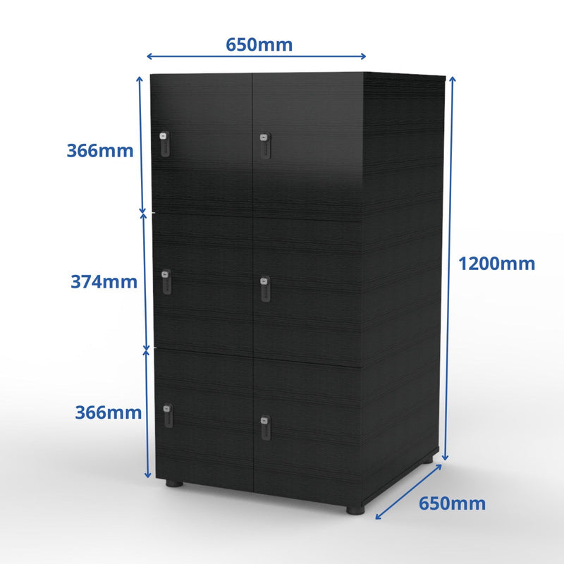 Lockers - six - Code lock - customized