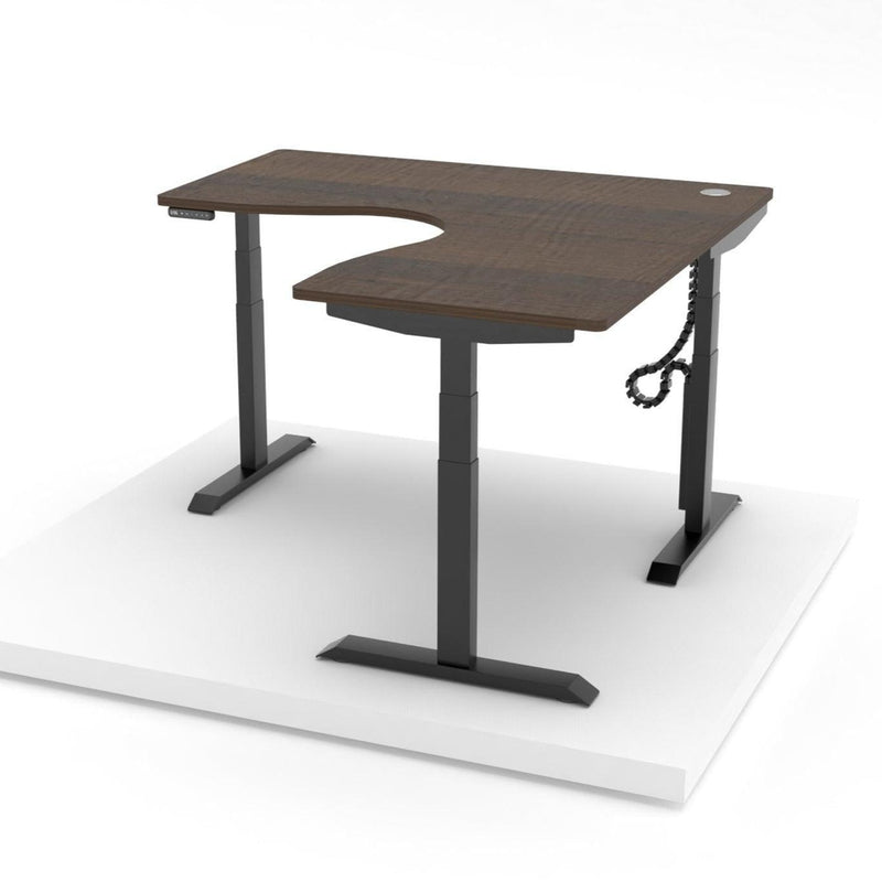 Austin Platinum - L Shape Standing Desk - EKOBOR Ergonomic Furniture