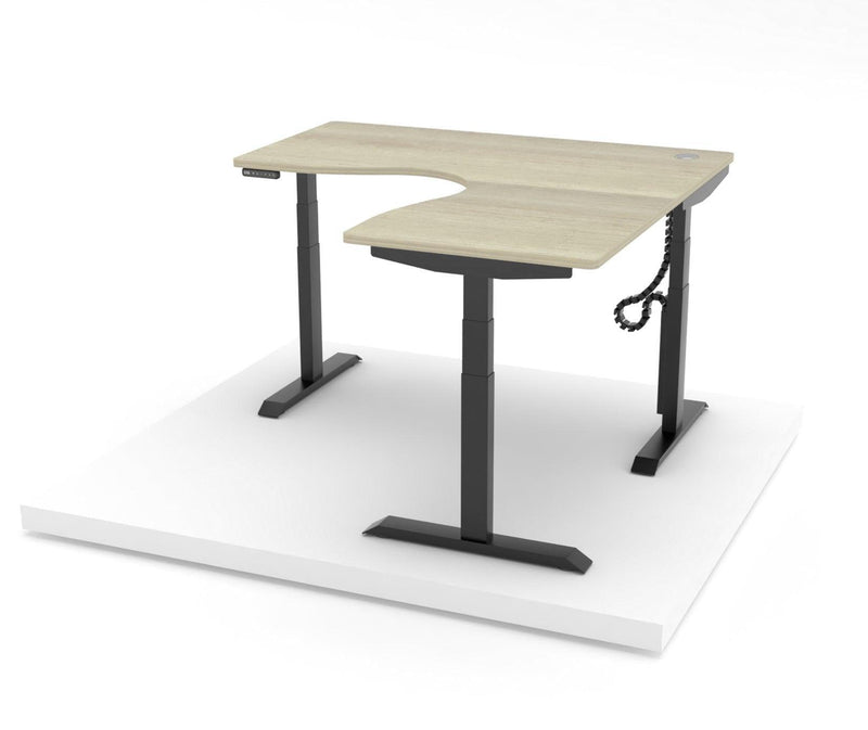 Austin Platinum - L Shape Standing Desk - EKOBOR Ergonomic Furniture