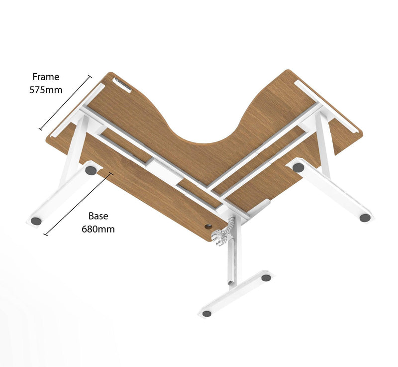 Austin Platinum - L Shape Standing Desk - EKOBOR Ergonomic Furniture