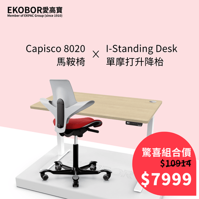 Capisco 8020 Ergonomic Chair + I-Standing Desk - EKOBOR Ergonomic Furniture