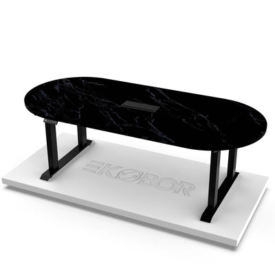 CON014 Oval - Conference and Executive Meeting Desk - Electrical - Your Size - EKOBOR Ergonomic Furniture