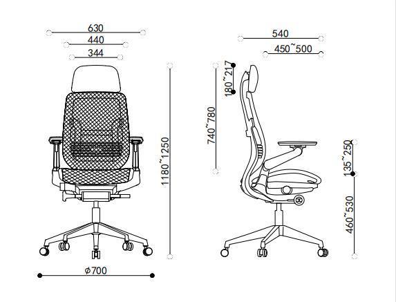 E Transformer Beta - Office Ergonomic Chair - Gaming - Full Mesh - 360 armrest - EKOBOR Ergonomic Furniture