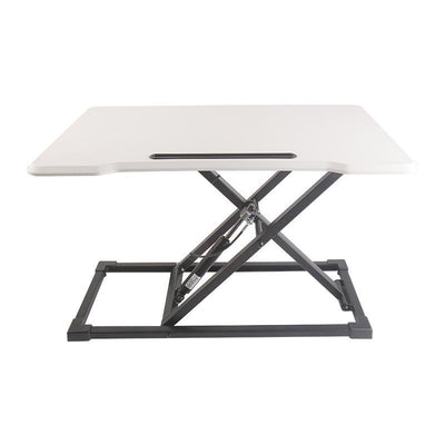 EKO-0102W - Sit-To-Stand Desk Converter/Riser - SMOOTH Pneumatic Mechanism without keyboard (WHITE) - EKOBOR Ergonomic Furniture