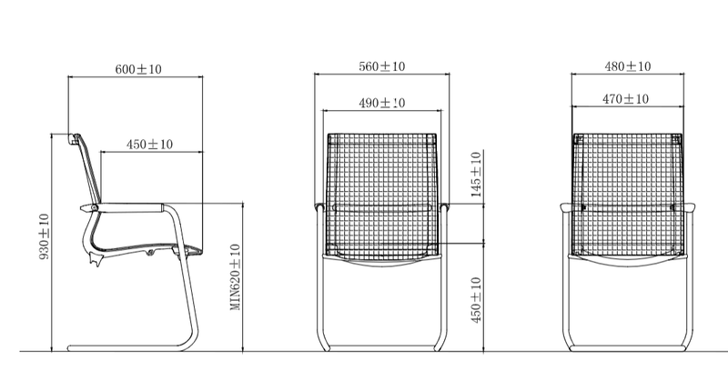 EKO-285C Mesh Back Conference *Office/Corporate* Chair - EKOBOR Ergonomic Furniture