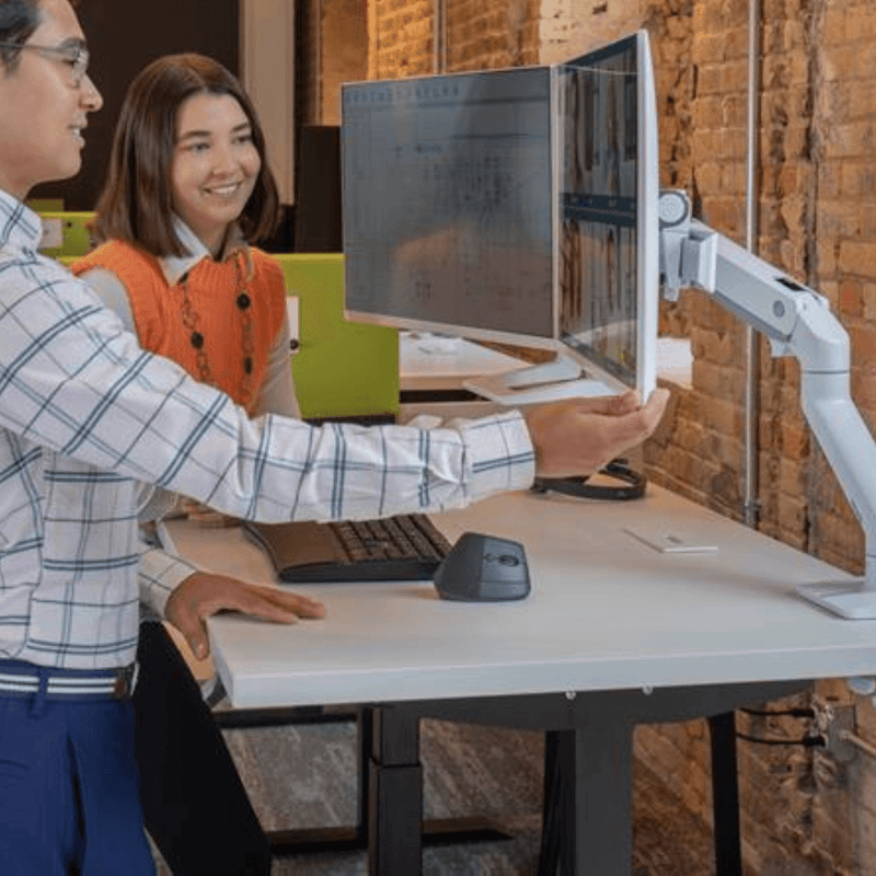 ERGOTRON HX Desk Dual Monitor Arm - EKOBOR Ergonomic Furniture