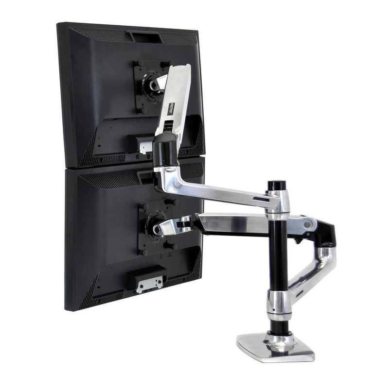 ERGOTRON LX Dual Stacking + Side by side Arm Two-Monitor Mount PART NUMBER: 45-248-026 - EKOBOR Ergonomic Furniture