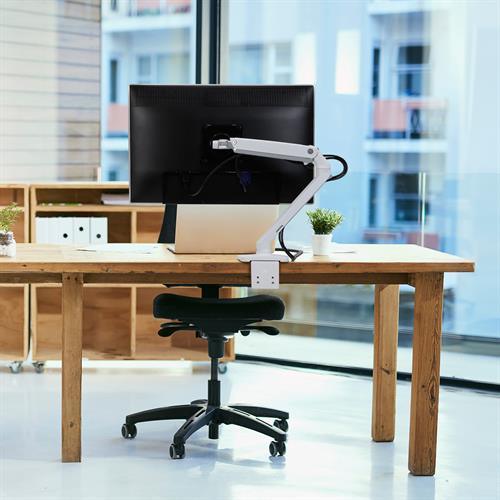 ERGOTRON MXV Desk Monitor Arm (Single / White) - EKOBOR Ergonomic Furniture