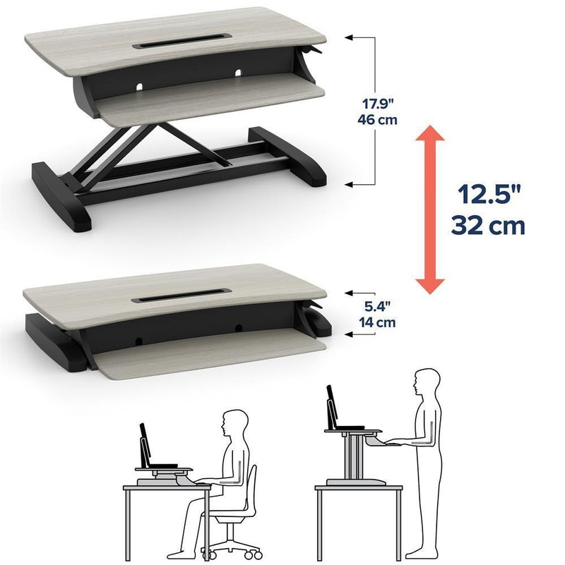 ERGOTRON WorkFit-Z Mini Ergonomic Sit-Stand Desktop- Desk on Desk (Converter) - EKOBOR Ergonomic Furniture