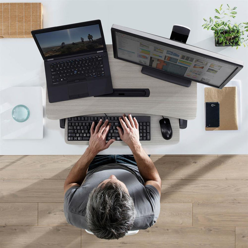 ERGOTRON WorkFit-Z Mini Ergonomic Sit-Stand Desktop- Desk on Desk (Converter) - EKOBOR Ergonomic Furniture