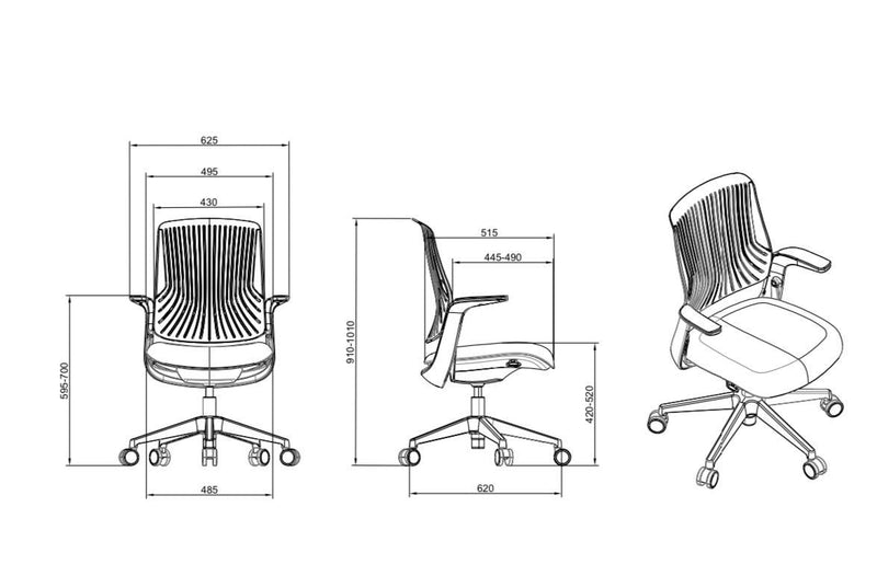 F3 JOY - Meeting Chair - Computer - Follow back movement - EKOBOR Ergonomic Furniture
