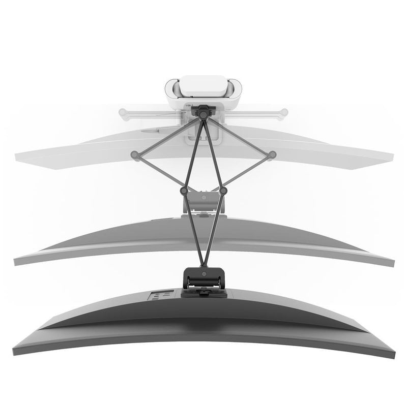 Free installationšTRACE⢠Executive Single Monitor Mount (White/ Black Colour) - EKOBOR Ergonomic Furniture