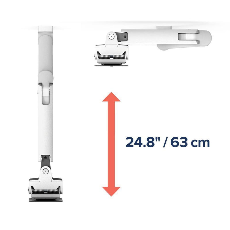 HX Wall Mount Monitor Arm (white) Heavy Monitor Mount - PART NUMBER: 45-478-216 - EKOBOR Ergonomic Furniture