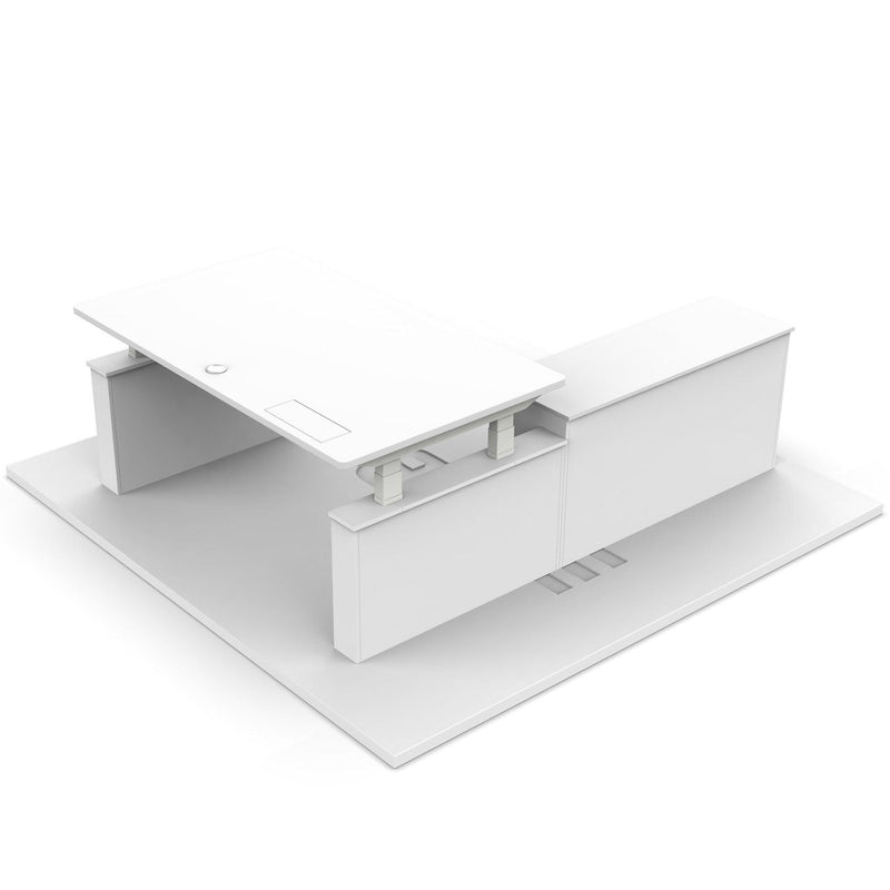 I-Executive Four Motors - Standing Desk with cabinet - Your size - up to 2.0 width - EKOBOR Ergonomic Furniture