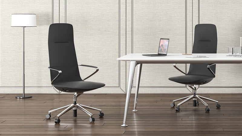 [IF Design Award 2022] Amola Executive Leather Chair High Back IF Design Award - Real Leather (Brown) - EKOBOR Ergonomic Furniture