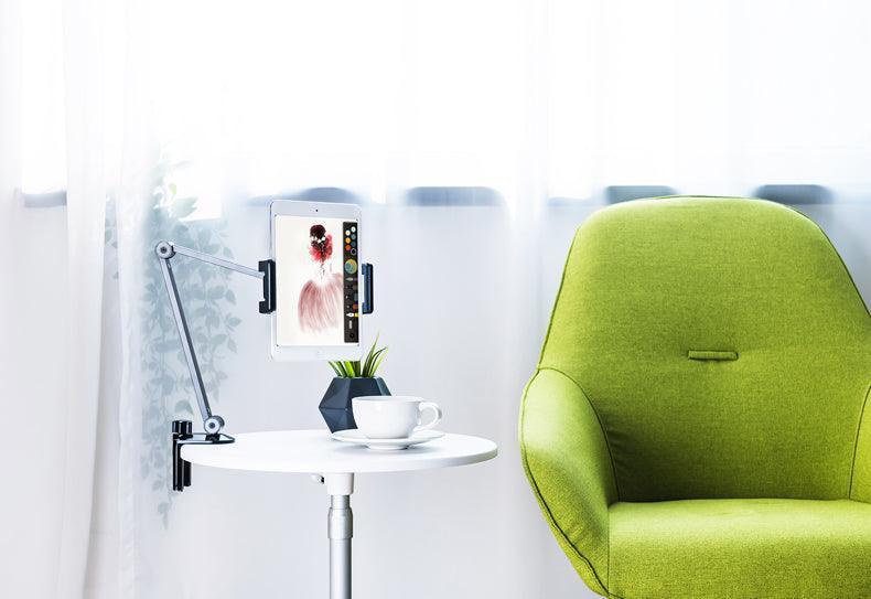 iPad Tablet Phone holder - Clamp on Type (Aluminum) - EKOBOR Ergonomic Furniture