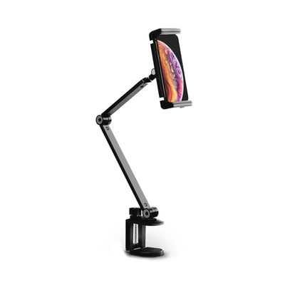 iPad Tablet Phone holder - Clamp on Type (Aluminum) - EKOBOR Ergonomic Furniture
