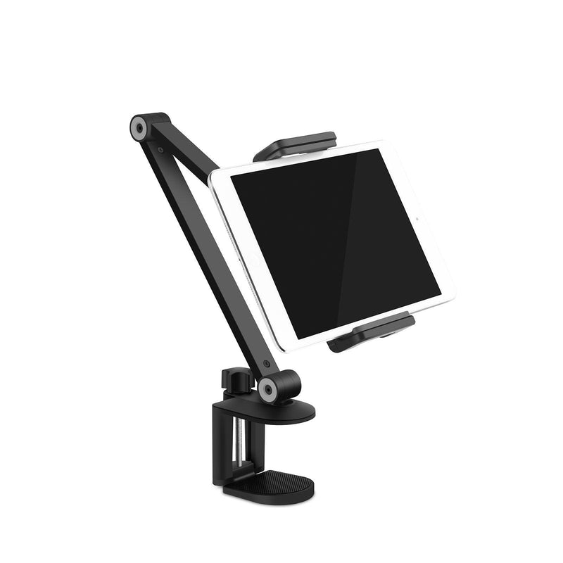 iPad Tablet Phone holder - Clamp on Type (Aluminum) - EKOBOR Ergonomic Furniture