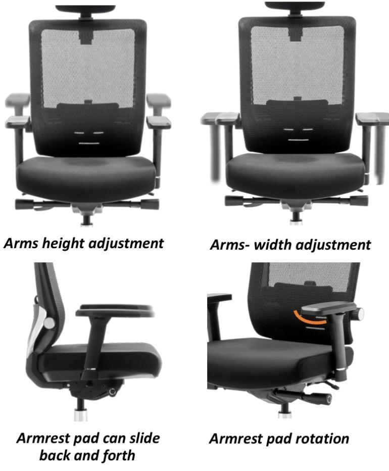 K6 TURN mesh back special lumbar adjustable full function office ergonomic chair (waterproof , fire retardant) - EKOBOR Ergonomic Furniture