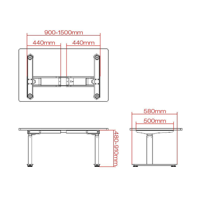 Semi-Curved Edge - Kid Desk - Electrical - Safety Lock - 3 Years Up - EKOBOR Ergonomic Furniture