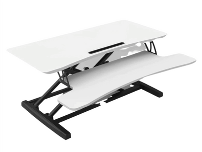 Sit Stand Desk Converter - Keyboard Tray - Smooth Pneumatic - EKOBOR Ergonomic Furniture