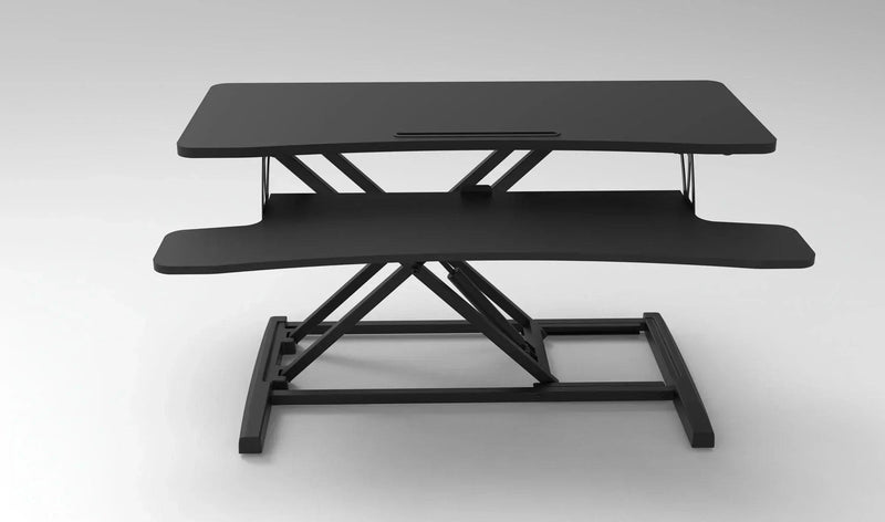 Sit Stand Desk Converter - Keyboard Tray - Smooth Pneumatic - EKOBOR Ergonomic Furniture