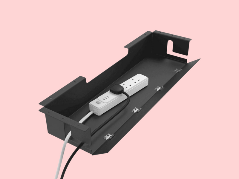 Slingshot 1.0 - Flippable Cable Tray - Oval Premium desk only - EKOBOR Ergonomic Furniture