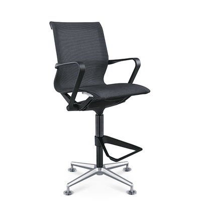 STARRY mesh back and seat high stool with footstep bar office chair - EKOBOR Ergonomic Furniture