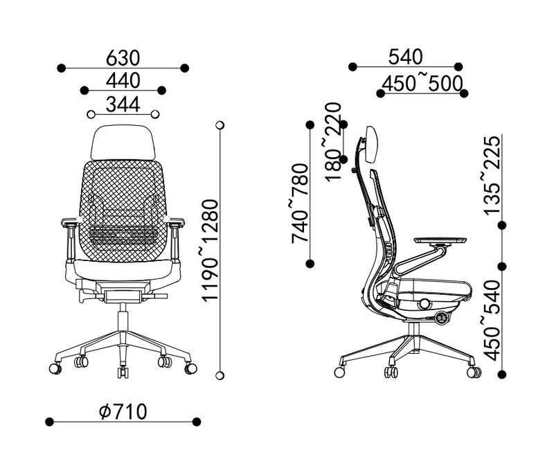 TOP 6- E Transformer Alpha Office Ergonomic Chair - 360 armrest - Executive - Gaming - EKOBOR Ergonomic Furniture
