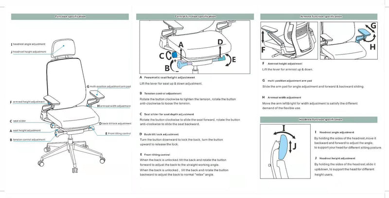 TOP 6- E Transformer Alpha Office Ergonomic Chair - 360 armrest - Executive - Gaming - EKOBOR Ergonomic Furniture