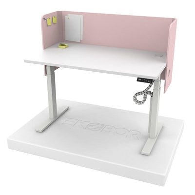 U Shape Acoustic Privacy Desk Panel - CBY101 Sakura Pink Color - Pre Order - EKOBOR Ergonomic Furniture