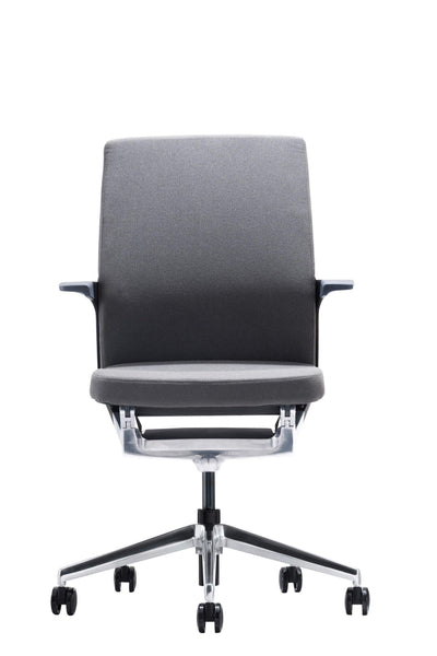 WING - Office Staff/ Meeting Chair (Black) Shorter seat depth good for Asians - EKOBOR Ergonomic Furniture