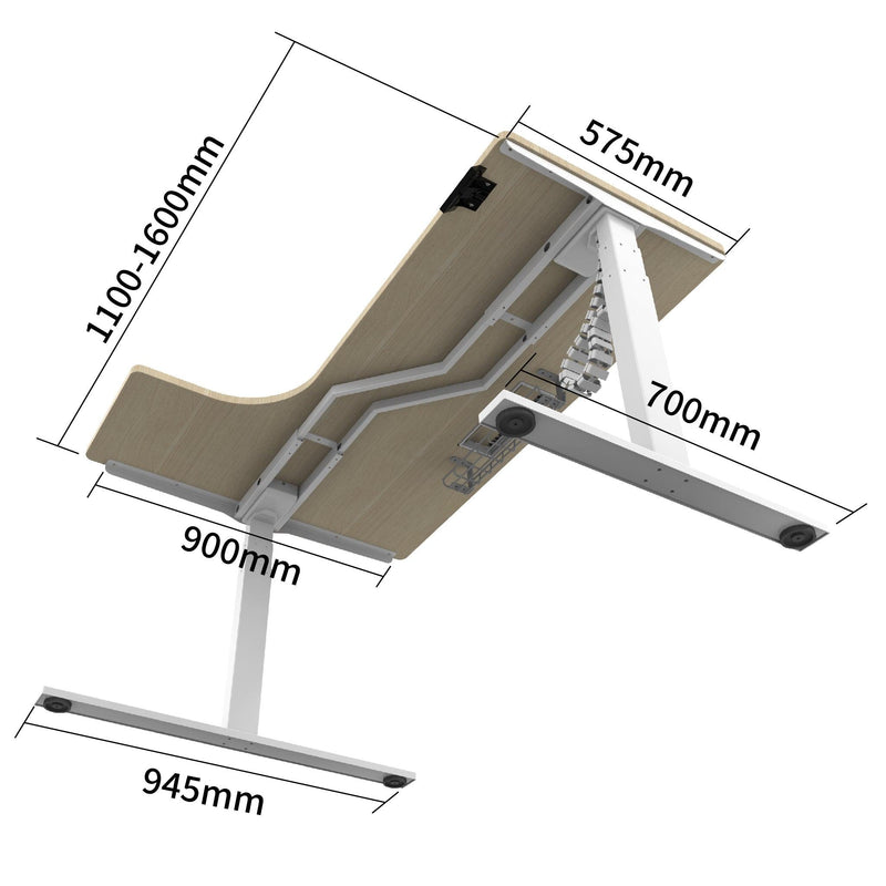 Z Standing - Mini L Shape - Standing Desk - EKOBOR Ergonomic Furniture