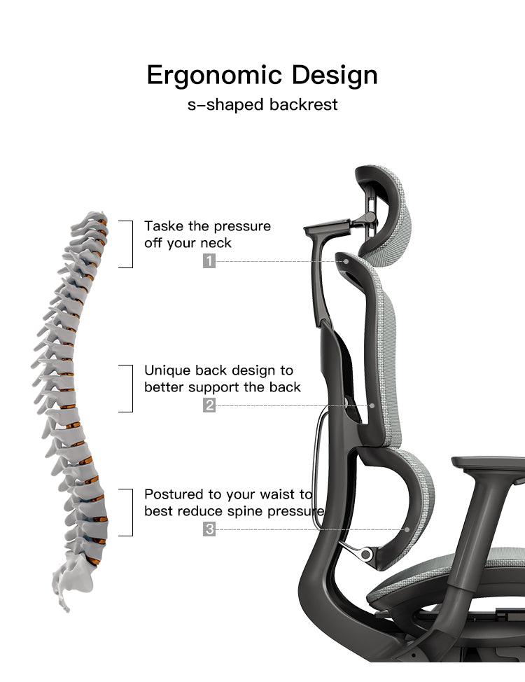 TOP 8 RAFA - Office Ergonomic Chair - Full Mesh - Footrest - EKOBOR Ergonomic Furniture