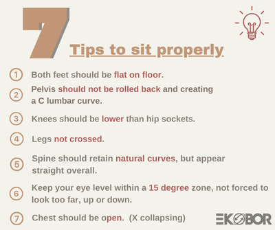 Now that you've a proper chair, 7 tip for you to SIT PROPERLY!