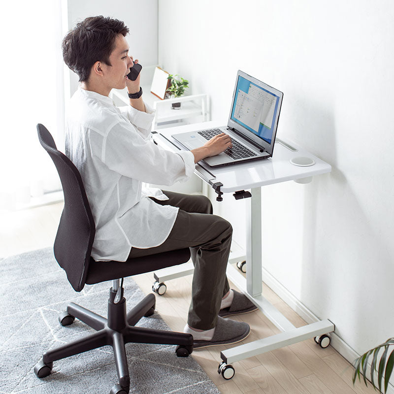 EKOBOR (EKO100-CDESK003W) - Adjustable Laptop Cart / Workstation