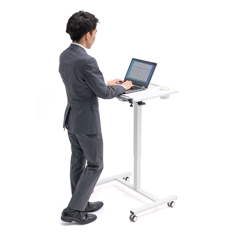 EKOBOR (EKO100-CDESK003W) - Adjustable Laptop Cart / Workstation