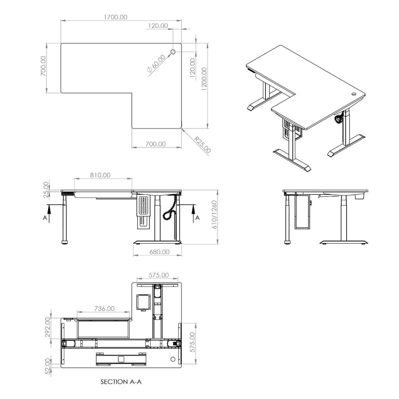 Austin 2.0 - Executive Manager Desk Set - EKOBOR Design - EKOBOR Ergonomic Furniture