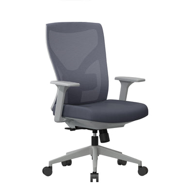 BAY3069 - Mid Back Office Ergonomic/ Meeting/ Staff Chair (Grey) - EKOBOR Ergonomic Furniture