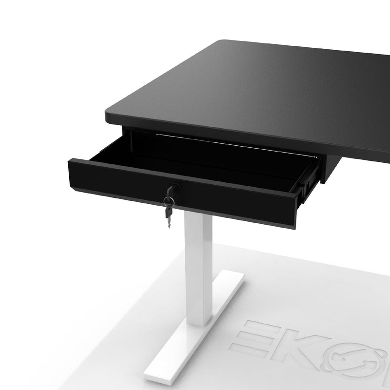 EKOBOR Metal Drawer with keylock (Suitable for Table top Depth from 55cm up) - Black - EKOBOR Ergonomic Furniture