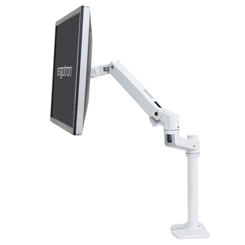 Ergotron LX Desk Monitor Arm, Tall Pole (white) - 13" pole - 34” Mon max. - EKOBOR Ergonomic Furniture