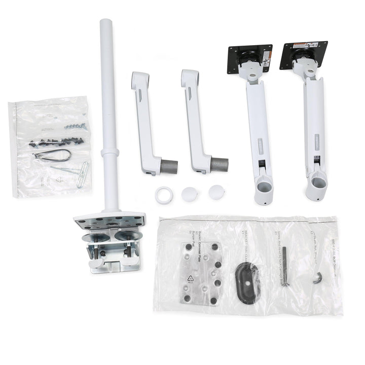 ergotron LX Dual Stacking Arm ホワイト Ergotron LX Dual Stacking Arm - Tall Pole (White) - 45-509