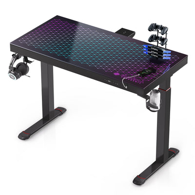 EUREKA Professional Gaming Standing Desk (Glass Surface) - EKOBOR Ergonomic Furniture
