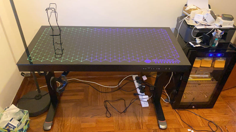 EUREKA Professional Gaming Standing Desk (Glass Surface) - EKOBOR Ergonomic Furniture