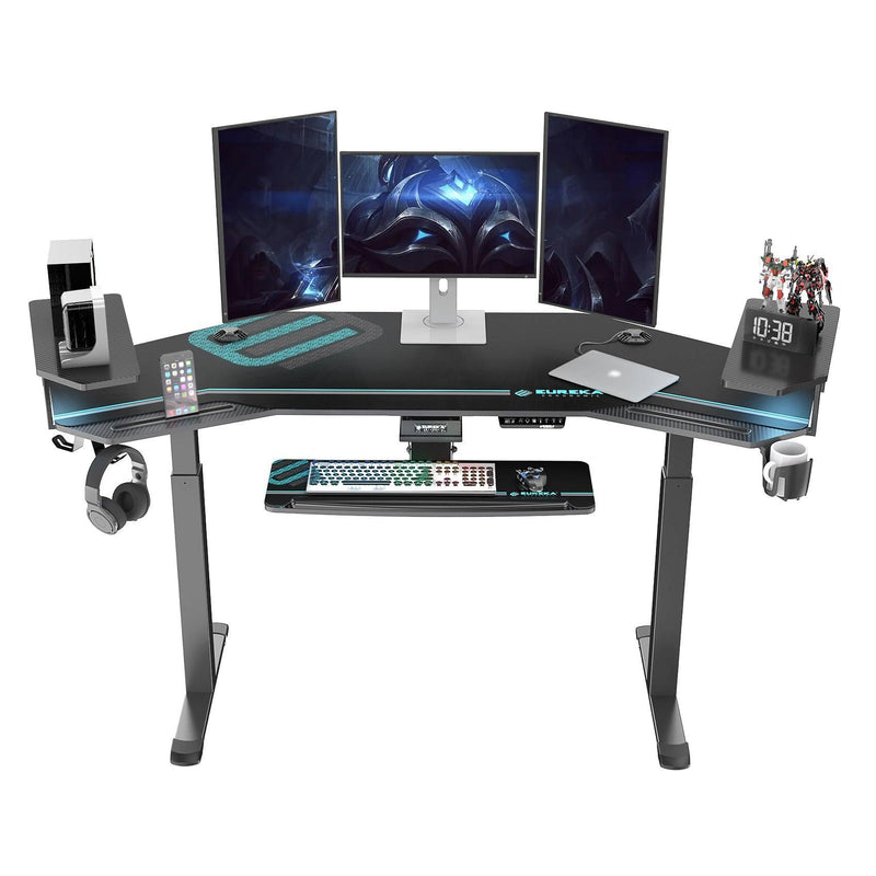EUREKA Wing-Shaped Gaming Standing Desk - Professional Gaming and KOL Desk - EKOBOR Ergonomic Furniture