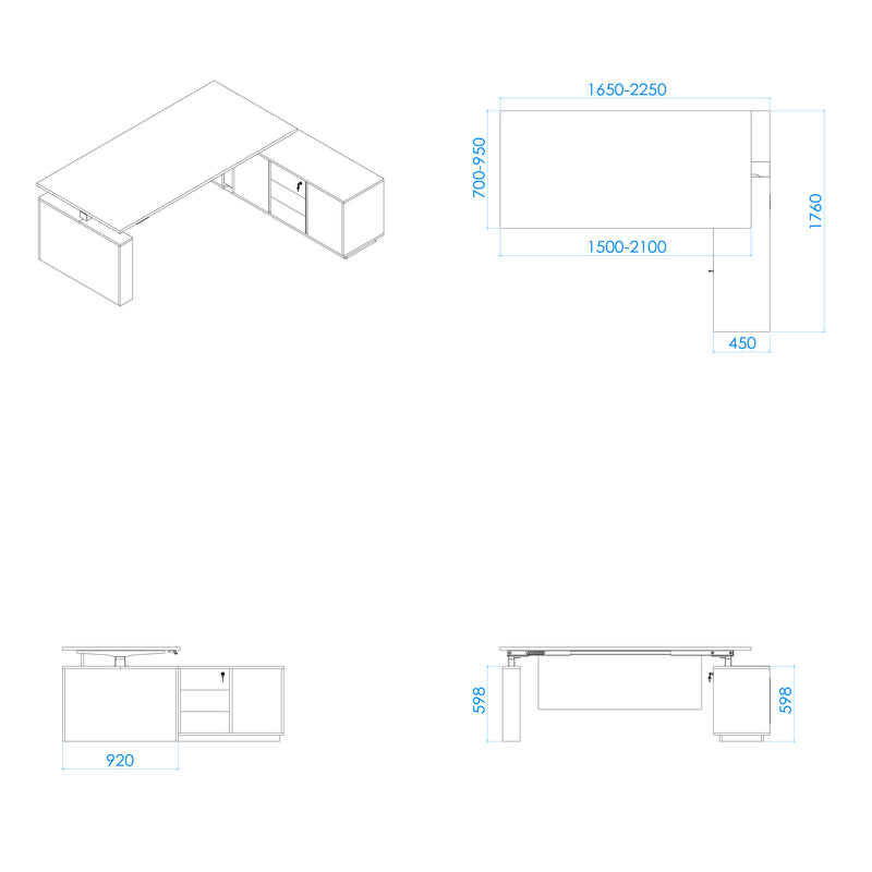 Designer collection! Summit standing desk (Make To Order)