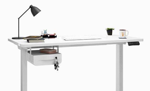 [Great for Small Size 100cm Up!] Metal Drawer for Standing Desk with Key Locks - EKOBOR Ergonomic Furniture