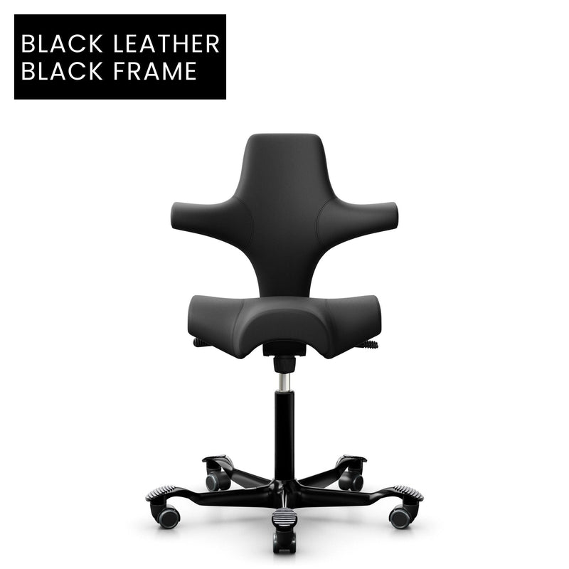 🧧HÅG Capisco 8106 Leather Chair (Black colour)