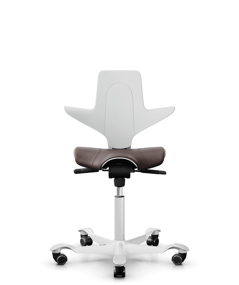 HÅG Capisco Puls 8020 Office Ergonomic Chair (White Plastic) - EKOBOR Ergonomic Furniture