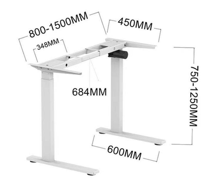 Home/Office Pick- I-Standing Desk Single Motor - Size: 0.8-1.2m - FREE Basket - EKOBOR Ergonomic Furniture